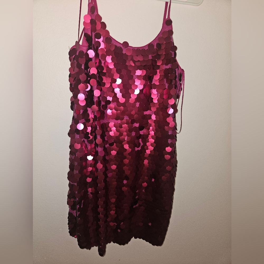 Sequined Pink Party Dress